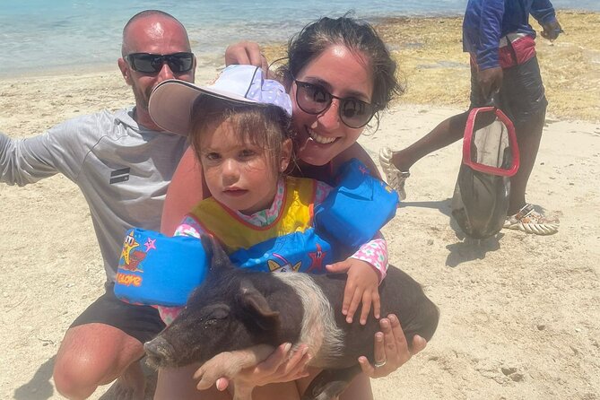 4hr Private Tour Island Hop Snorkel w/ Turtles & Sip Bahama Mamas - The optional swimming pigs at Athol Island