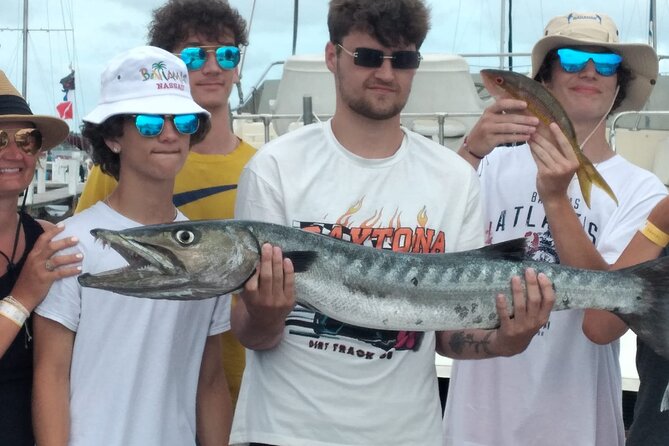Bahamas Deep Sea Fishing - Working the reef for snappers and mackerel