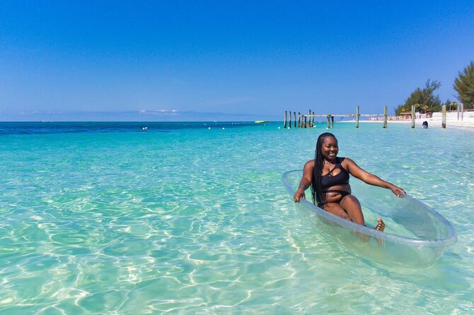 Beach Day and Clear Kayak Photoshoot in Bahamas - Three hours at Bert’s Blue Dinghy