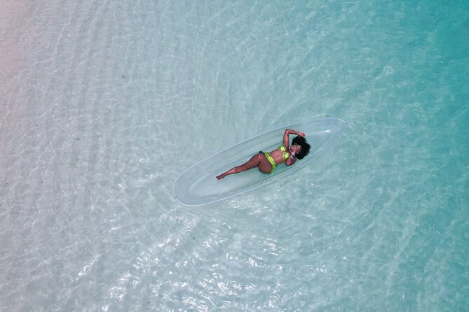 Clear Kayak Drone and Beach Private Photography in The Bahamas - A 30-minute photo shoot with a clear-water twist