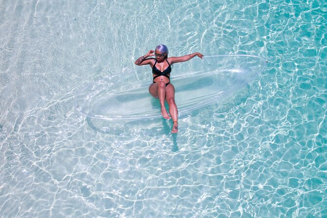 Clear Kayak Drone and Beach Private Photography in The Bahamas - Entering the water and getting positioned