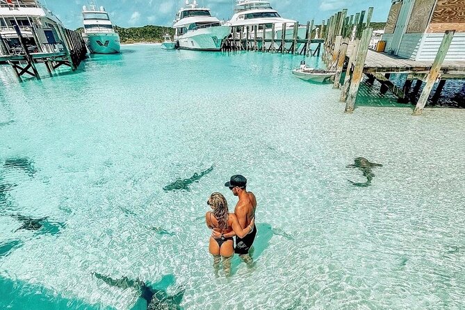 Exuma Full Day Swimming Pigs Group Boat Tour - The underwater plane and the Exuma sandbar