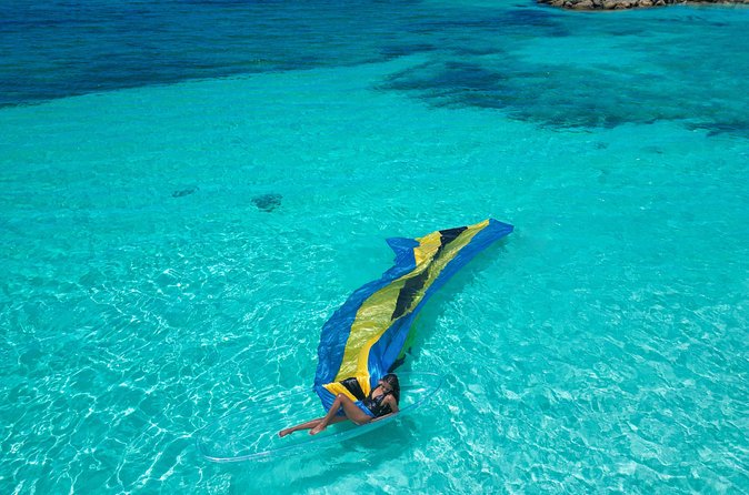 Nassau Clear Kayak Drone Photoshoot- Floating Dress - Saunders Beach instead of a downtown crowd