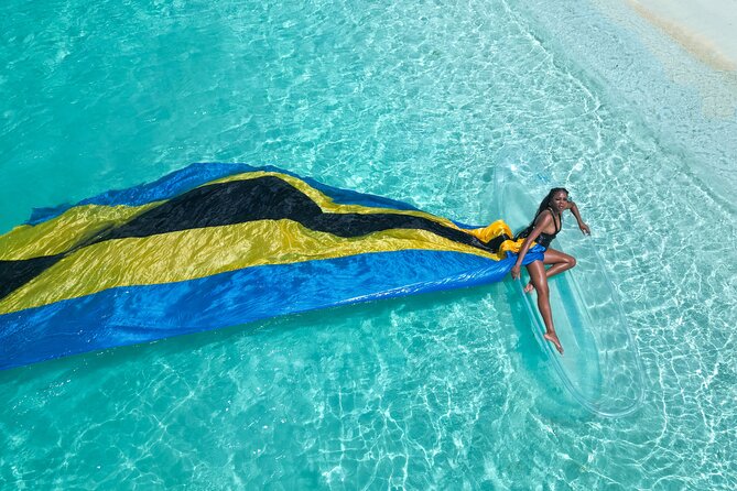 Nassau Clear Kayak Drone Photoshoot- Floating Dress - Starting in your own outfit before the dress change