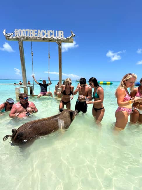 Nassau: Pigs, Snorkel, Turtles, Lunch, Private Beach Club - Boarding at Margaritaville and crossing toward the outer islands