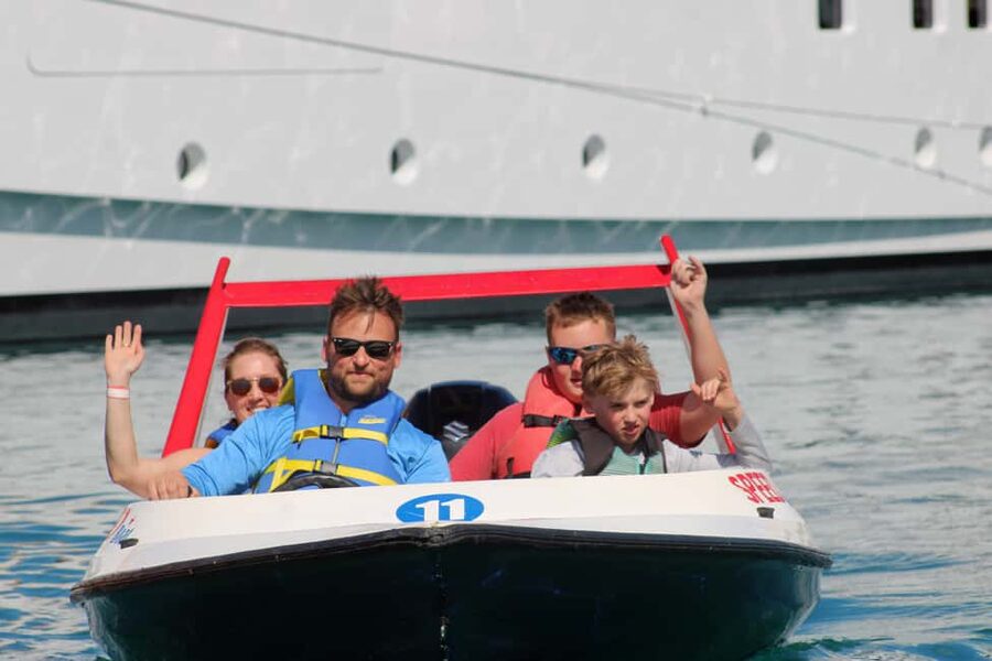 Nassau: Self-Drive Speedboat Ride and Pig Swimming Encounter - Feeding and swimming with the pigs