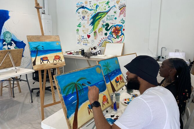 Paint and Sip at the Gallery and Wine Bar - Painting in Nassau with a Local Artist