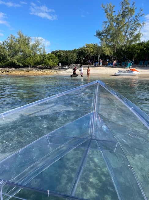 The Clear Boat Experience Bahamas drinks and snacks included - The harbor ride toward Atlantis